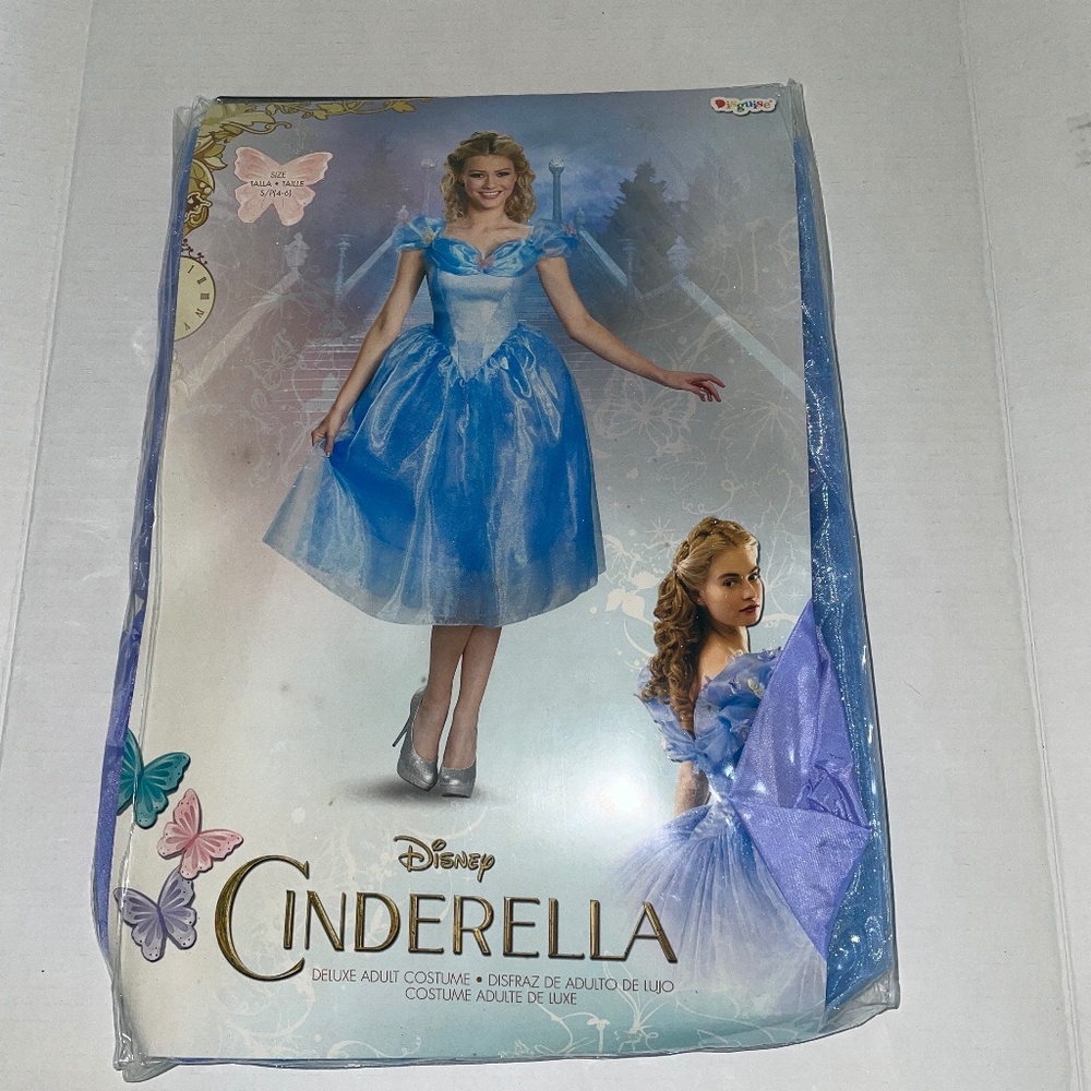 ADULT DISNEY CINDERELLA MOVIE DELUXE COSTUME DRESS SIZE SMALL NEW